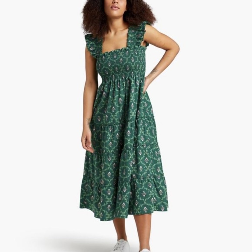 Hill House Ellie Nap Dress - Emerald Trellis (LIMITED EDITION/SOLD OUT)
